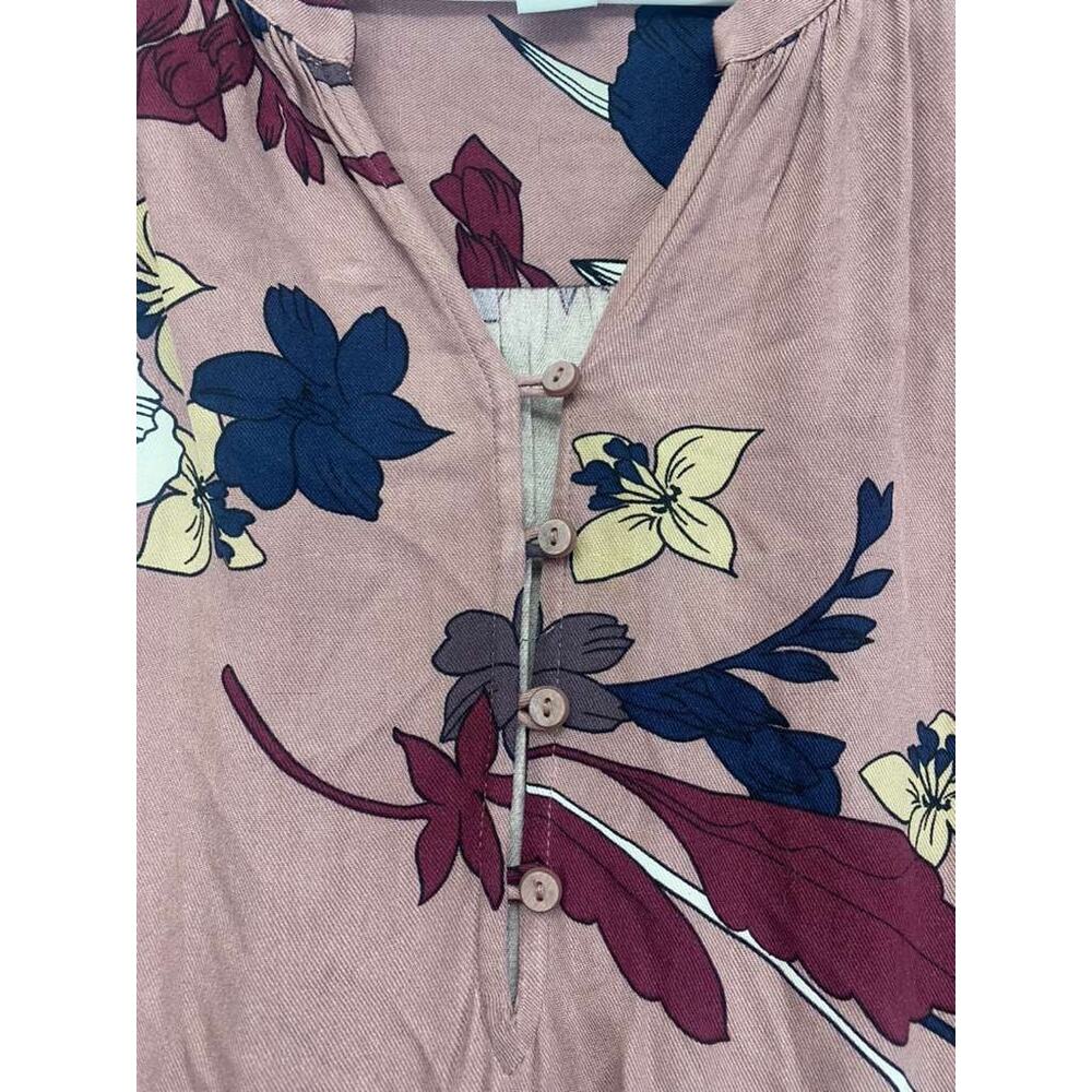 Liz Claiborne Long-sleeve floral Tier midi A-line Peasant cottage dress Sz S - Picture 4 of 10